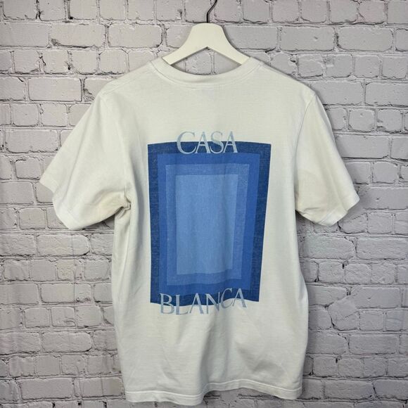 Casablanca White Graphic Tennis T Shirt Size Small - Picture 1 of 10